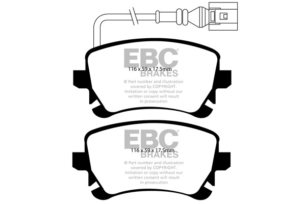 Stabdžių kaladėlės EBC "Ultimax" DP1534