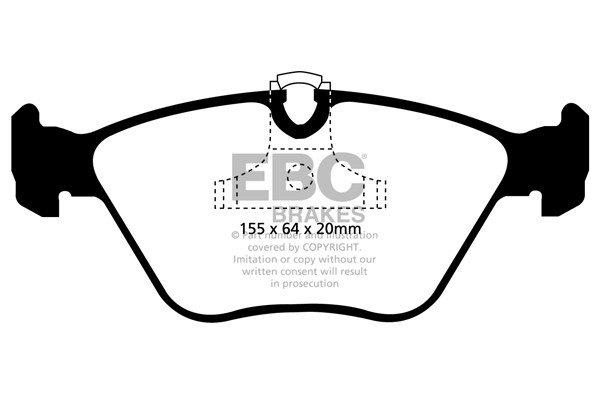 Stabdžių kaladėlės EBC "Ultimax" DP1552
