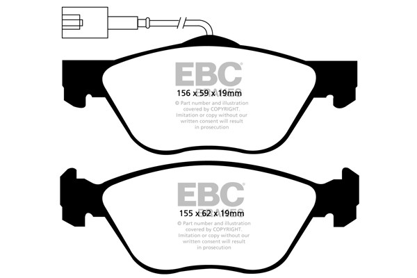 Stabdžių kaladėlės EBC "Ultimax" DP1571
