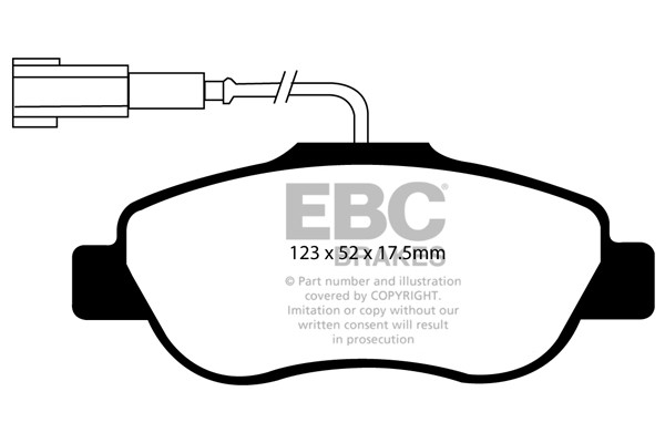 Stabdžių kaladėlės EBC "Ultimax" DP1573/2