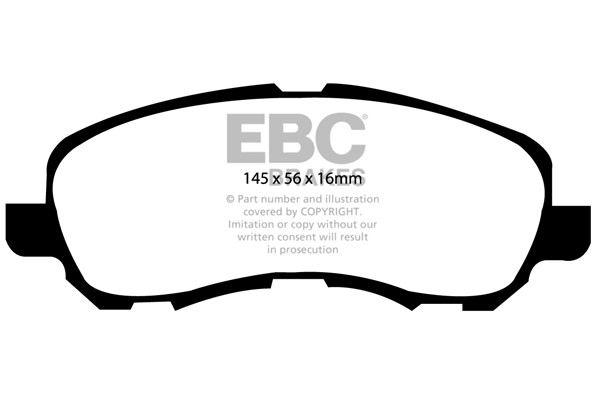 Stabdžių kaladėlės EBC "Ultimax" DP1614