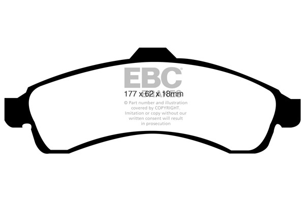 Stabdžių kaladėlės EBC "Ultimax" DP1618