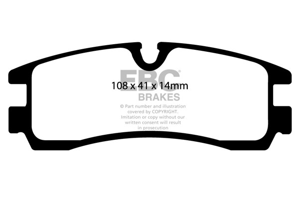 Stabdžių kaladėlės EBC "Ultimax" DP1621/2