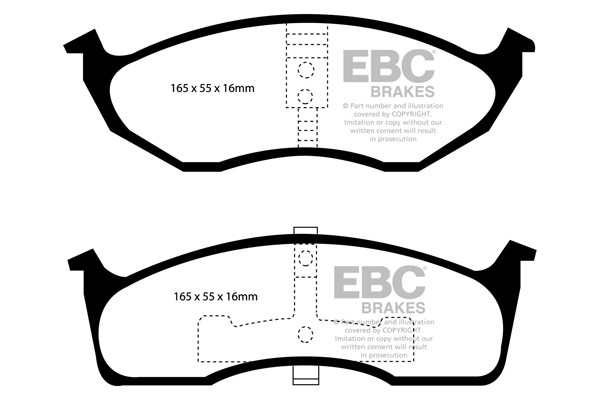 Stabdžių kaladėlės EBC "Ultimax" DP1623