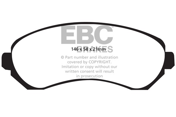 Stabdžių kaladėlės EBC "Ultimax" DP1628