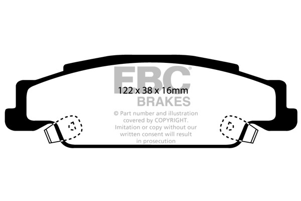 Stabdžių kaladėlės EBC "Ultimax" DP1646