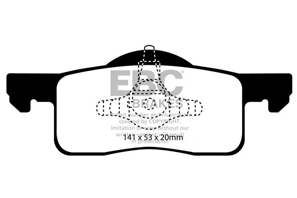 Stabdžių kaladėlės EBC "Ultimax" DP1652