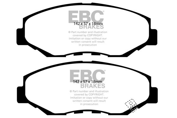 Stabdžių kaladėlės EBC "Ultimax" DP1655