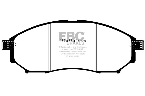 Stabdžių kaladėlės EBC "Ultimax" DP1671