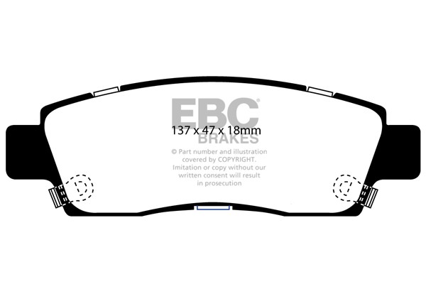 Stabdžių kaladėlės EBC "Ultimax" DP1672