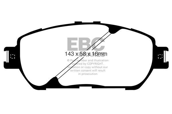 Stabdžių kaladėlės EBC "Ultimax" DP1674