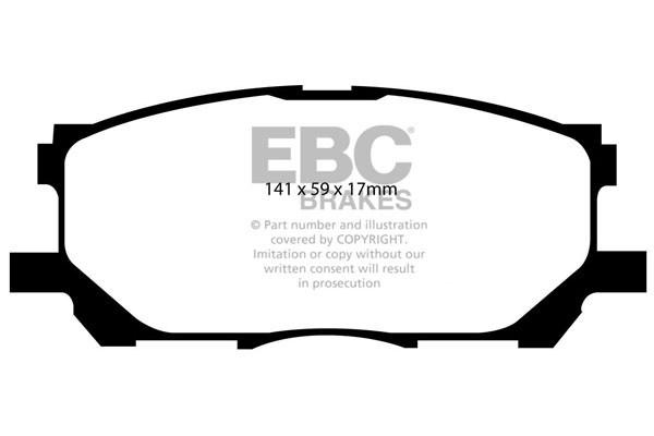 Stabdžių kaladėlės EBC "Ultimax" DP1681