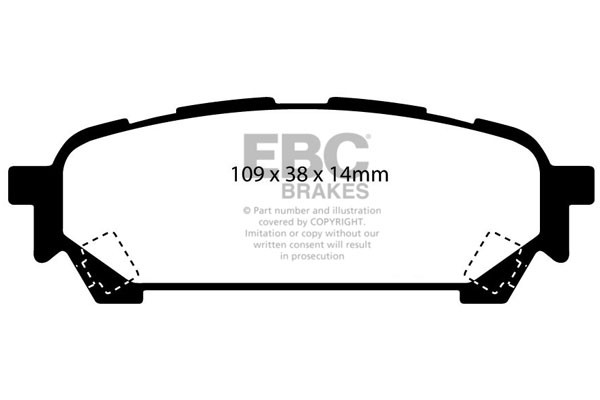 Stabdžių kaladėlės EBC "Ultimax" DP1687