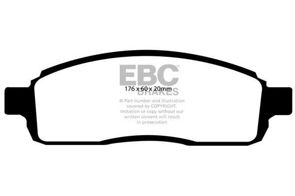 Stabdžių kaladėlės EBC "Ultimax" DP1696/2