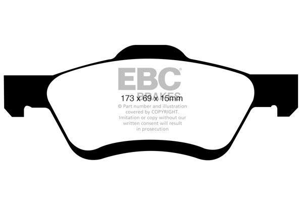 Stabdžių kaladėlės EBC "Ultimax" DP1709