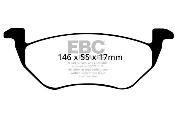 Stabdžių kaladėlės EBC "Ultimax" DP1710