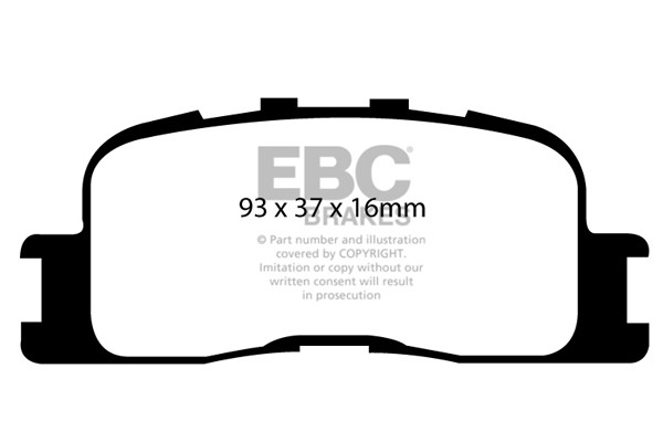 Stabdžių kaladėlės EBC "Ultimax" DP1716