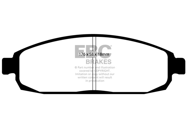 Stabdžių kaladėlės EBC "Ultimax" DP1732