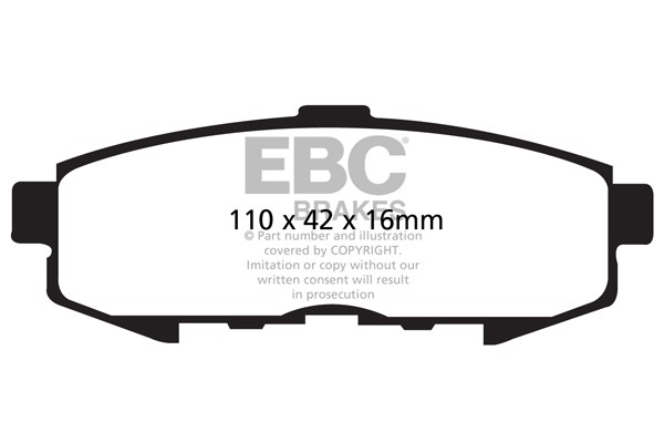 Stabdžių kaladėlės EBC "Ultimax" DP1733