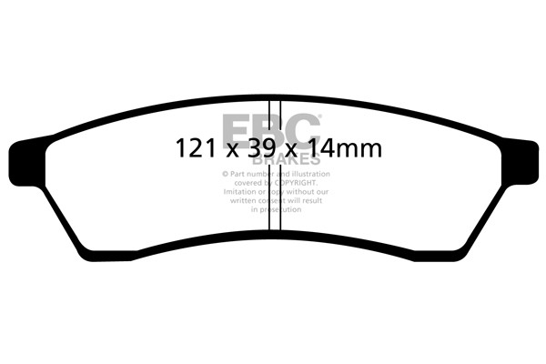Stabdžių kaladėlės EBC "Ultimax" DP1751