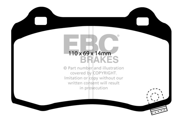 Stabdžių kaladėlės EBC "Ultimax" DP1788