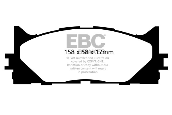 Stabdžių kaladėlės EBC "Ultimax" DP1790