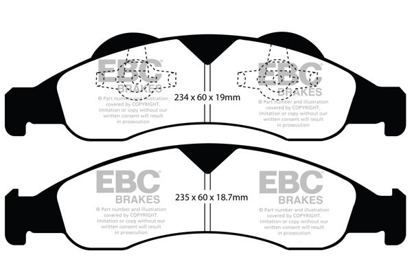 Stabdžių kaladėlės EBC "Ultimax" DP1803