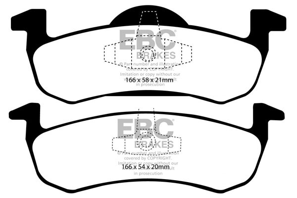 Stabdžių kaladėlės EBC "Ultimax" DP1804