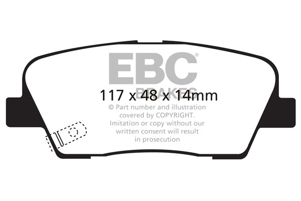 Stabdžių kaladėlės EBC "Ultimax" DP1806