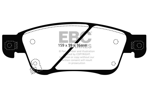 Stabdžių kaladėlės EBC "Ultimax" DP1807