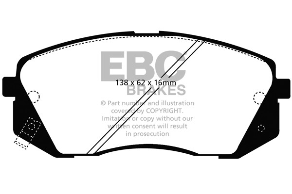 Stabdžių kaladėlės EBC "Ultimax" DP1809