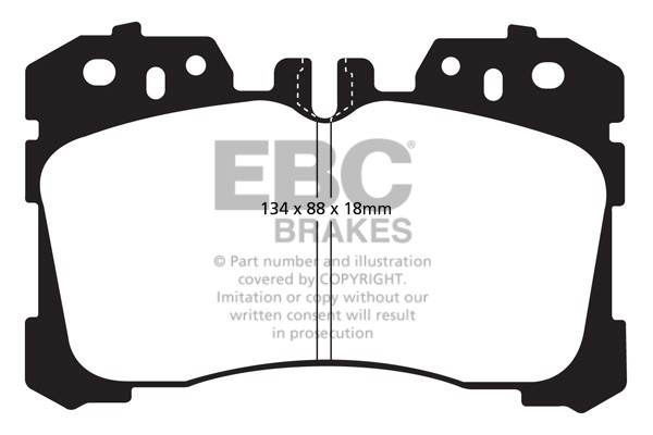 Stabdžių kaladėlės EBC "Ultimax" DP1811