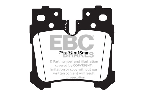 Stabdžių kaladėlės EBC "Ultimax" DP1812