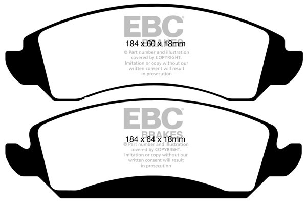 Stabdžių kaladėlės EBC "Ultimax" DP1830