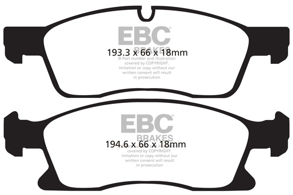 Stabdžių kaladėlės EBC "Ultimax" DP1871