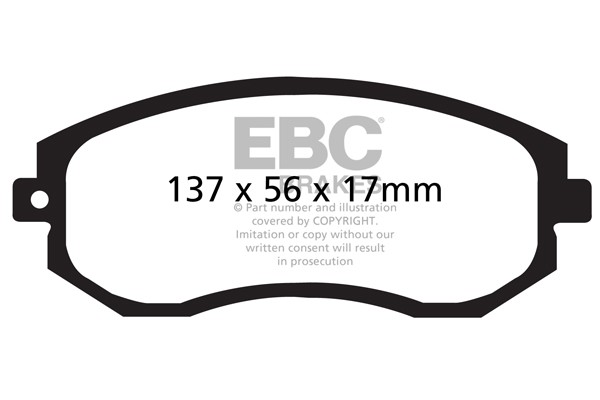 Stabdžių kaladėlės EBC "Ultimax" DP1884