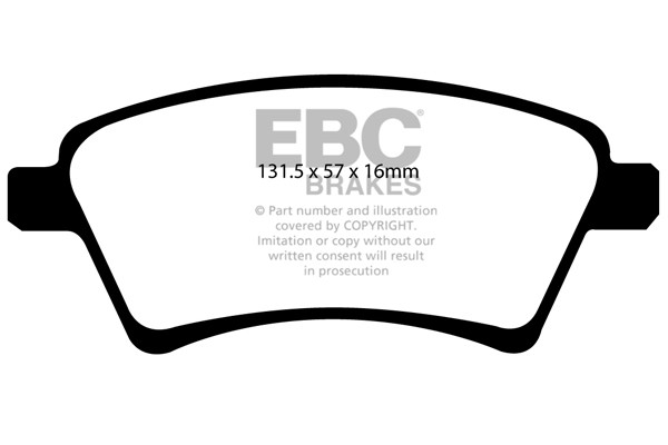 Stabdžių kaladėlės EBC "Ultimax" DP1925