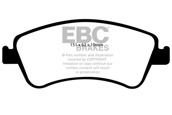 Stabdžių kaladėlės EBC "Ultimax" DP1950