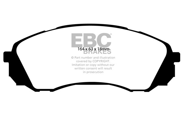 Stabdžių kaladėlės EBC "Ultimax" DP1953