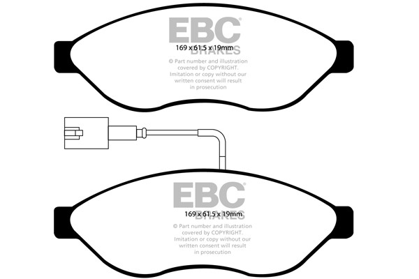 Stabdžių kaladėlės EBC "Ultimax" DP1968