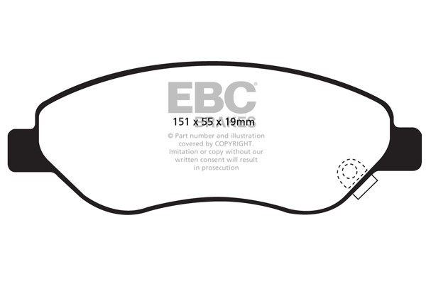 Stabdžių kaladėlės EBC "Ultimax" DP1981