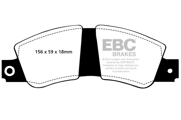 Stabdžių kaladėlės EBC "Ultimax" DP267