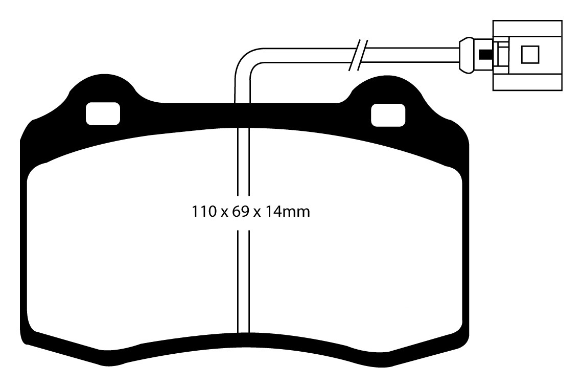 Stabdžių kaladėlės EBC "Redstuff" DP31140/2C