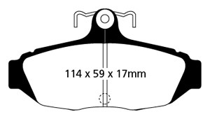Stabdžių kaladėlės EBC "Redstuff" DP31172C