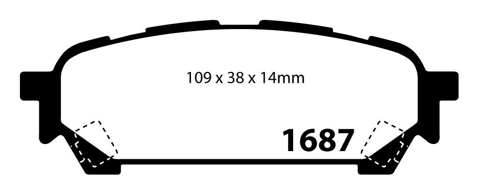 Stabdžių kaladėlės EBC "Redstuff" DP31687C