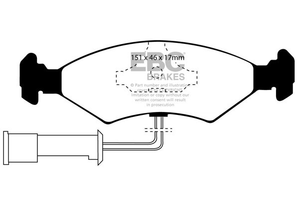 Stabdžių kaladėlės EBC "Ultimax" DP389