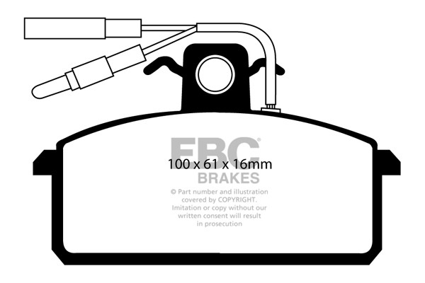 Stabdžių kaladėlės EBC "Ultimax" DP410/2