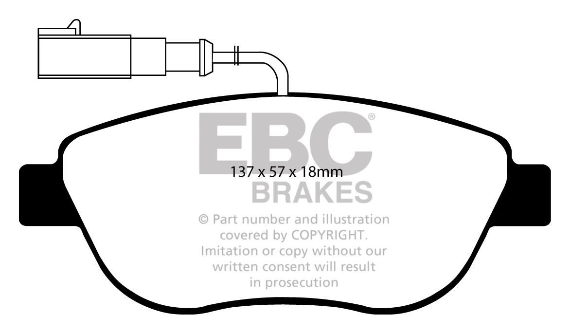 Stabdžių kaladėlės EBC "Yellowstuff" DP41383R