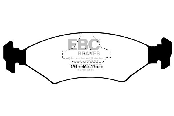 Stabdžių kaladėlės EBC "Ultimax" DP415