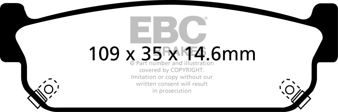 Stabdžių kaladėlės EBC "Yellowstuff" DP41784R